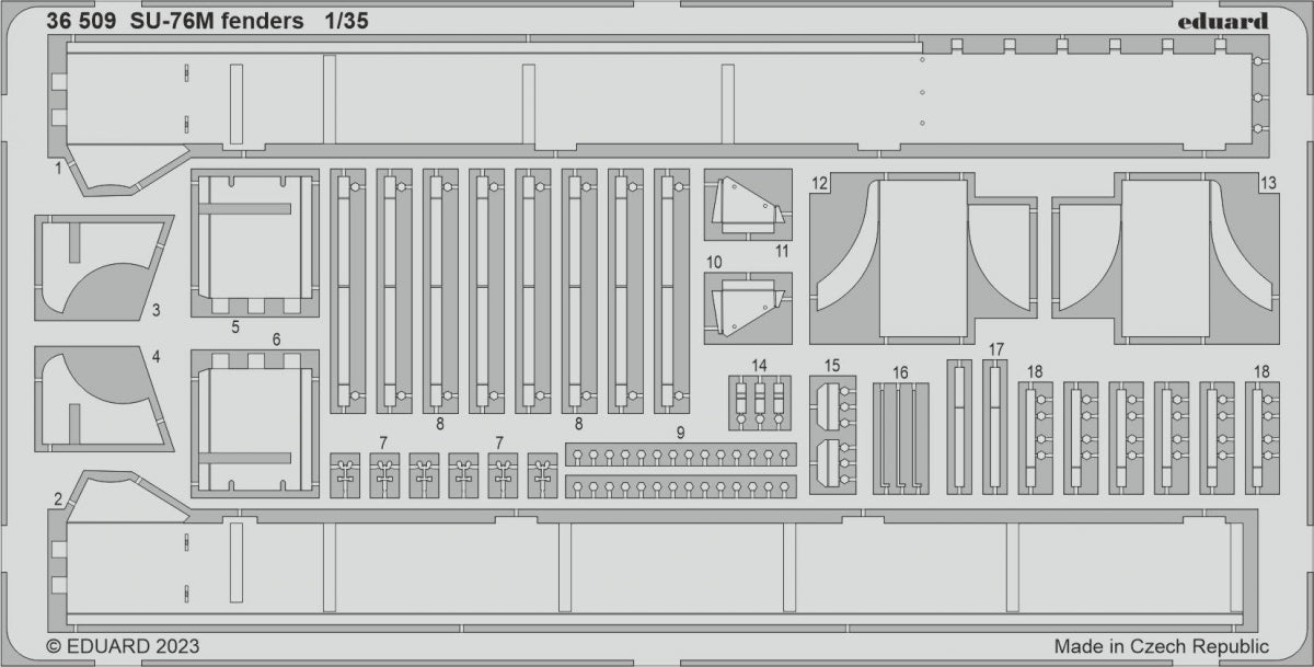 Eduard 36509 SU-76M ailes Zvezda 1/35 