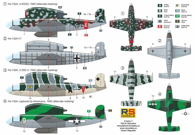 RS Models 92266 Henschel Hs-132 A 1/72  – immagine 6