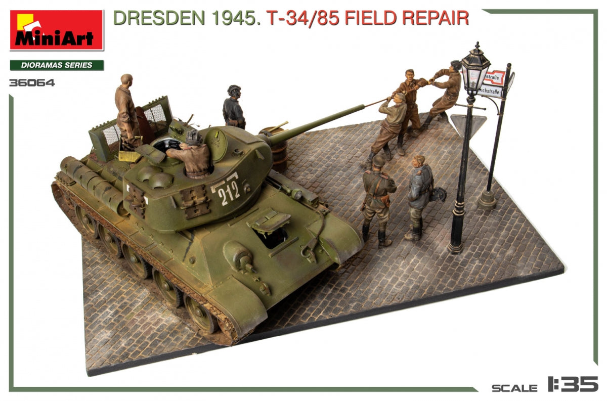 MiniArt 36064 Dresde 1945. Réparation de terrain T-34/85. Grand coffret 1/35 – image 6