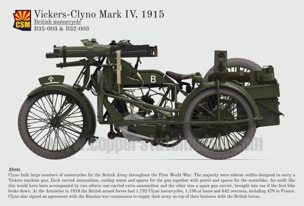 Copper State Models CSM B32003 Vickers-Clyno Mark IV, 1915 1/32