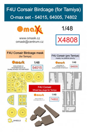 Kit Omask X4808 F4U Corsair Birdcage O-max pour Tamiya 1/48