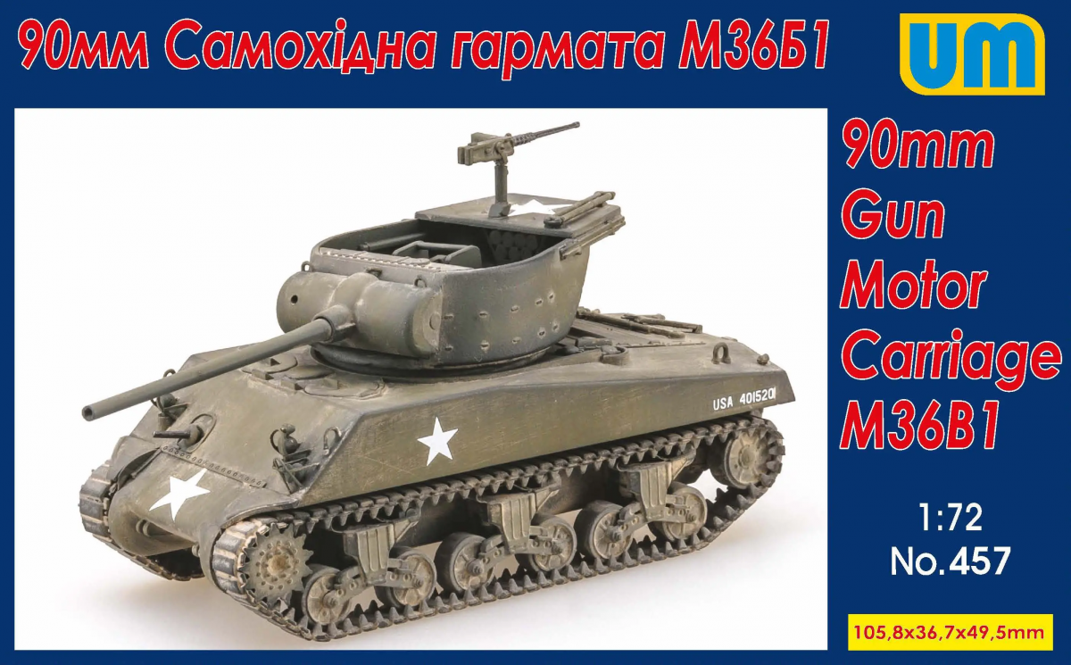 Unimodels 457 Affût de canon M36B1 90 mm 1/72