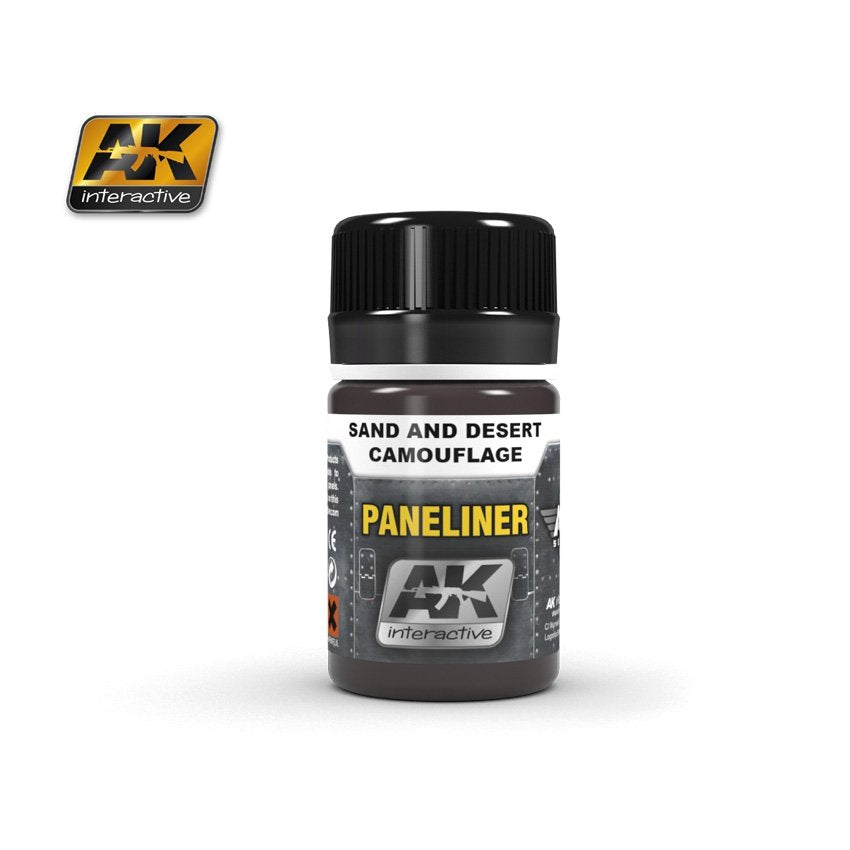 AK Interactive AK2073 PANNELINER POUR CAMOUFLAGE SABLE ET DÉSERT 35 ml
