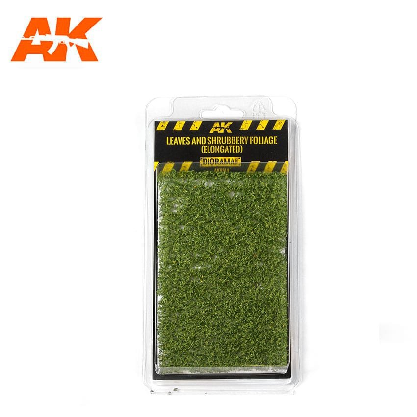 AK Interactive AK8144 FEUILLAGE DE FEUILLES ET D'ARBUSTES (ALLONGÉ)