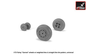 Armory Models AW72412 Fairey Gannet, roues de type ancien avec pneus lestés à profil droit, échelle 1/72 – imagen 3