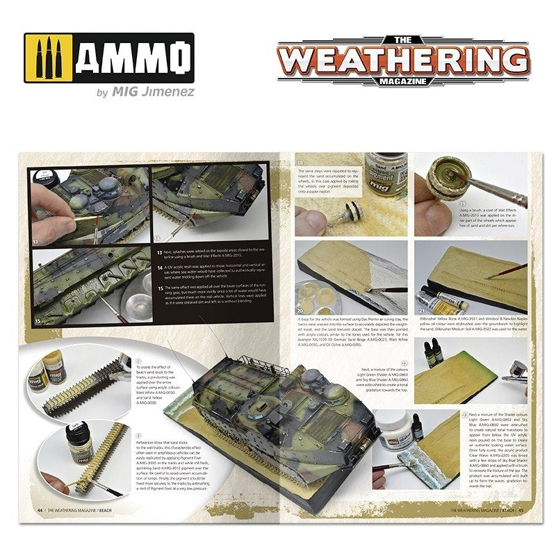 AMMO de Mig Jimenez 4530 Le magazine Weathering Numéro 31 : PLAGE (Anglais)  – image 5