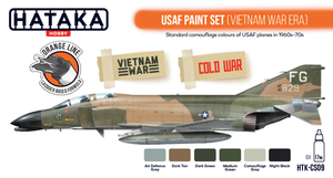 Hataka HTK-CS09 ORANGE LINE – Ensemble de peinture USAF (époque de la guerre du Vietnam) 6x17ml – immagine 2
