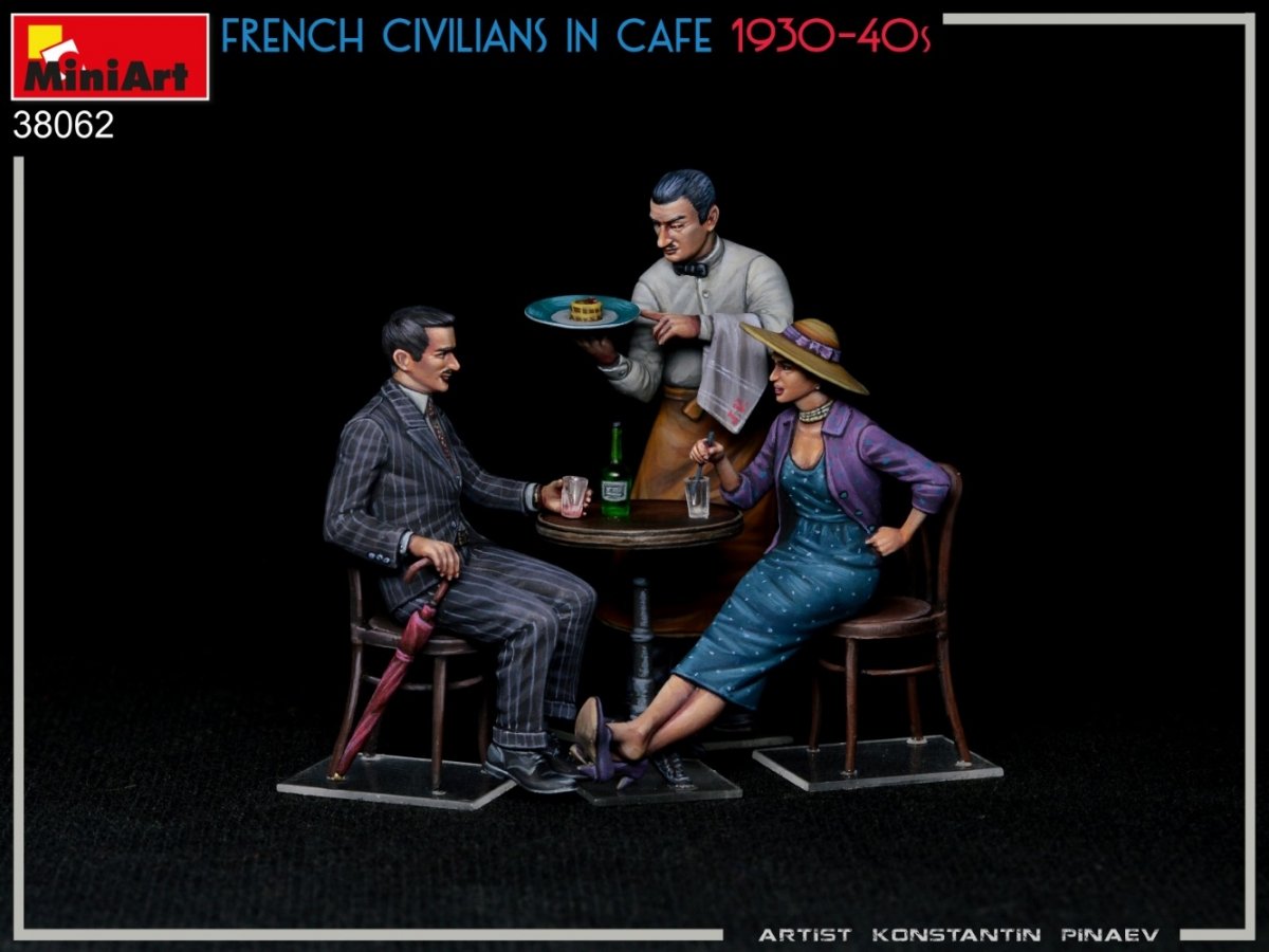 MiniArt 38062 CIVILS FRANÇAIS DANS UN CAFÉ ANNÉES 1930-40 1/35 – Bild 3