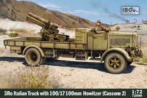 Camion italien IBG 72099 3Ro avec obusier de 100 mm 100/17 (Cassone 2) 1/72