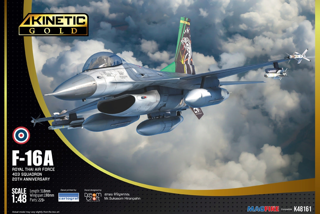 Kinetic K48161 F-16A eMLU Force aérienne royale thaïlandaise « Cobra BVR » 1/48 – image 2