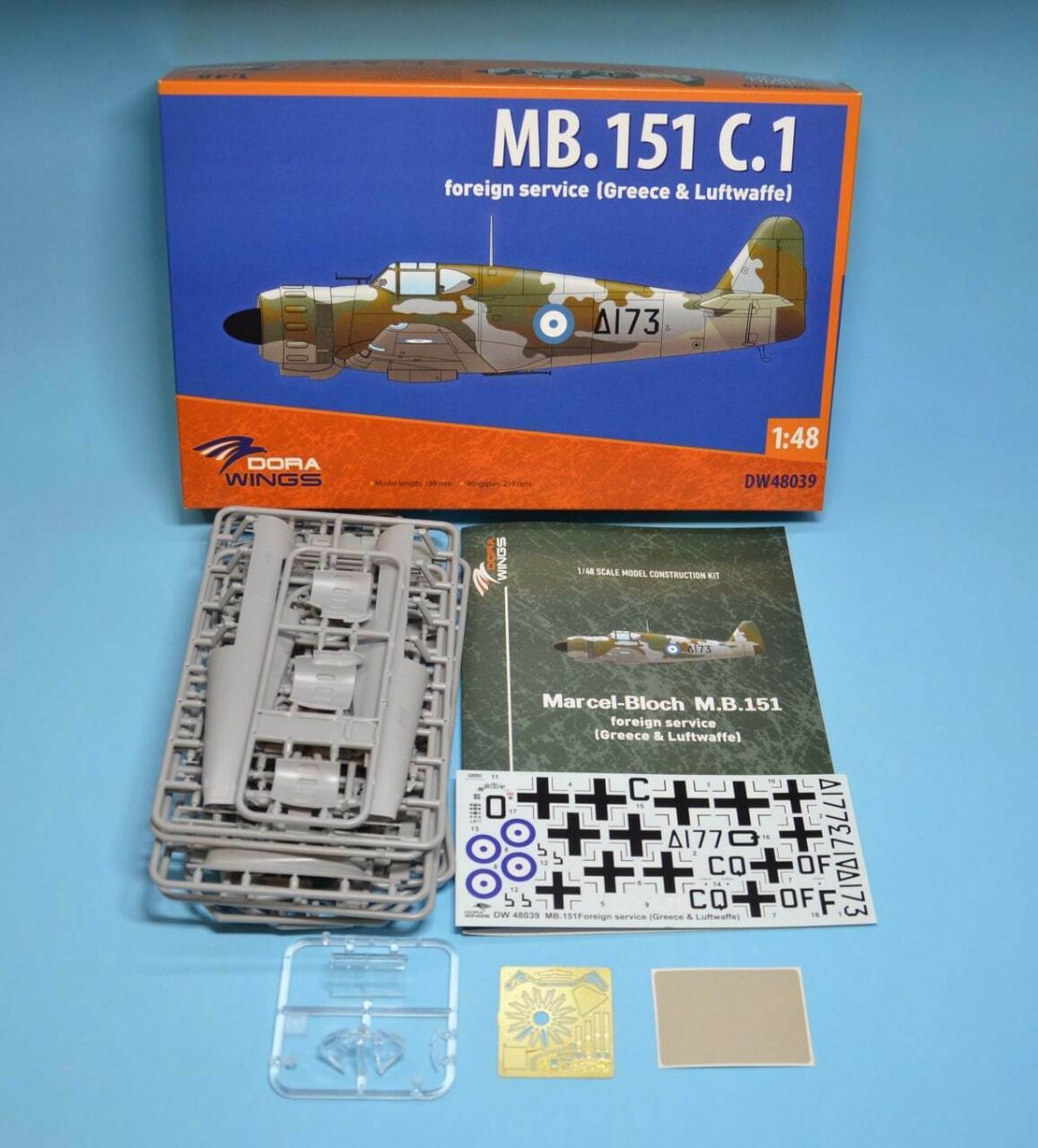 Dora Wings 48039 Marcel-Bloch MB.151 Hellenic AF / Luftwaffe 1/48 – zdjęcie 2