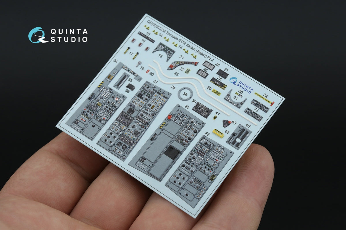 Quinta Studio QDS+32232 Tornado ECR Intérieur italien imprimé en 3D et coloré sur papier décalcomanie (Italeri) (Petite version) (avec pièces en résine imprimées en 3D) 1/32 – Bild 7