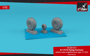 Armory Models AW72351 Roues du B-17F/G Flying Fortress avec pneus lestés type « a » (GY) 1/72
