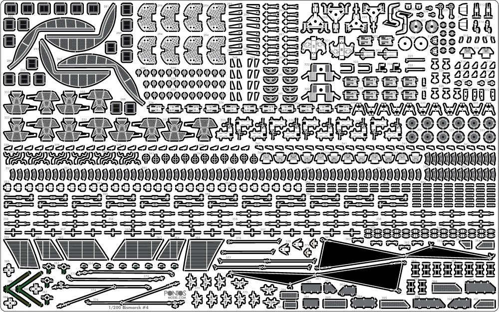Pontos 22001F2 BISMARCK 1941 Kit de détail de base Ver.2 (1/200) – image 5