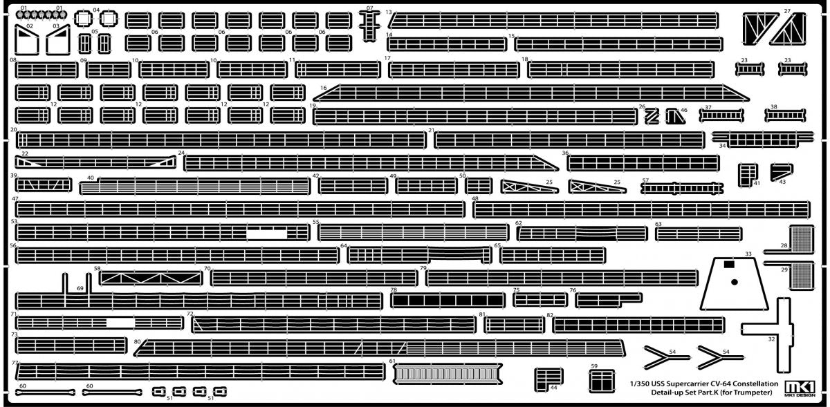 MK1 Design MS-35048 CV-64 Constellation Detail-up Part DX for Trumpeter 1/350 – zdjęcie 22