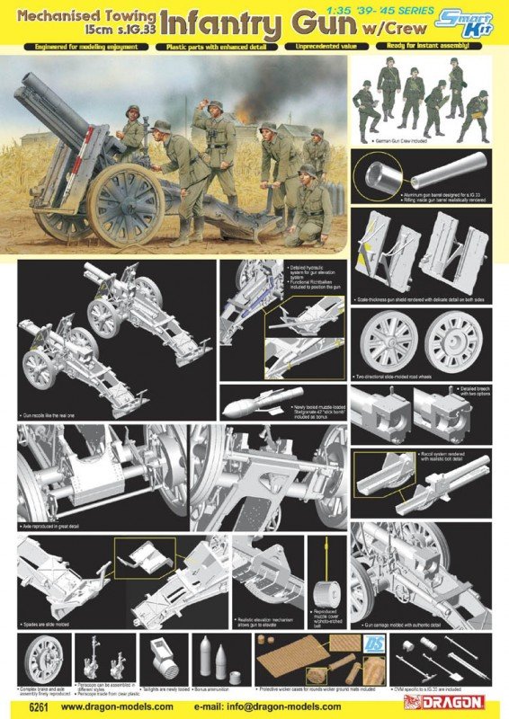 Dragon 6261 Canon d&amp;#39;infanterie de 15 cm avec équipage (1/35) – Bild 2