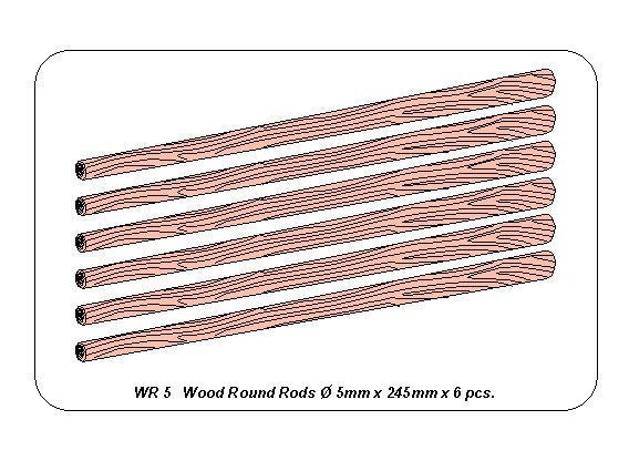 Aber WR5 Pręty drewniane 0,5 mm długość 245mm x6 szt. – zdjęcie 3