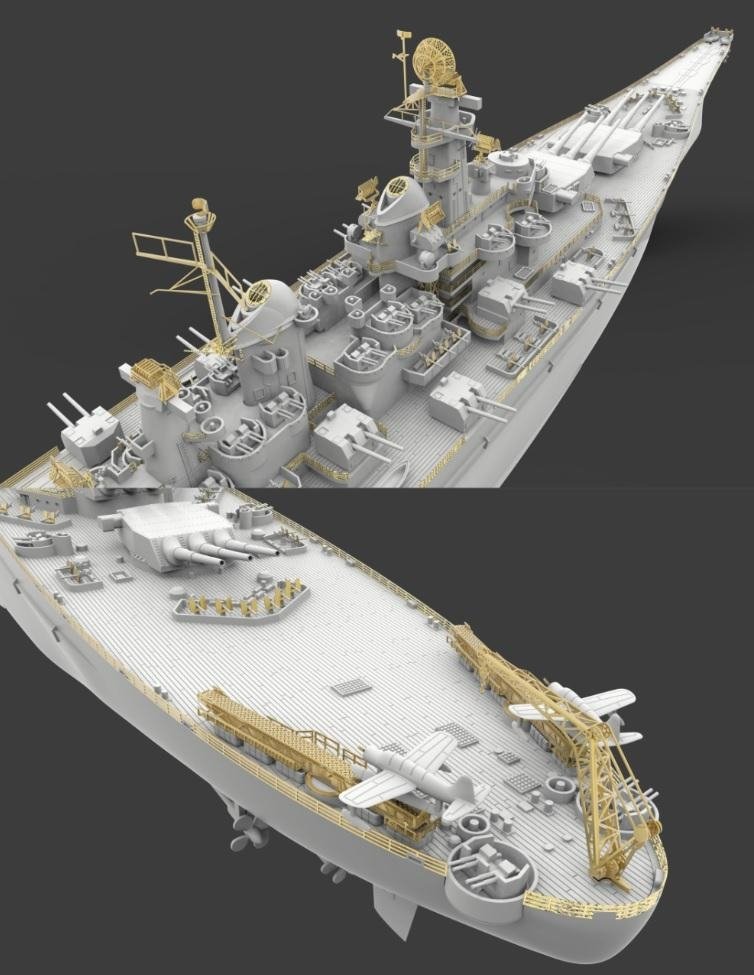 Maquette Very Fire VF700902 USS Louisiana BB-71 Cuirassé de classe Montana 1/700 – Bild 5