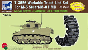 Bronco AB3552 T-36E6 Ensemble de chenilles fonctionnelles pour M-5/M-8 Stuart 1/35