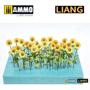 Liang 0101 Tournesols en papier pour dioramas (pièces imprimées au laser et en 3D) – immagine 3