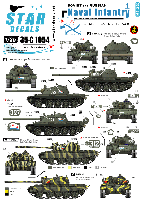 Star Decals 35-C1054 Infanterie navale 1 1/35