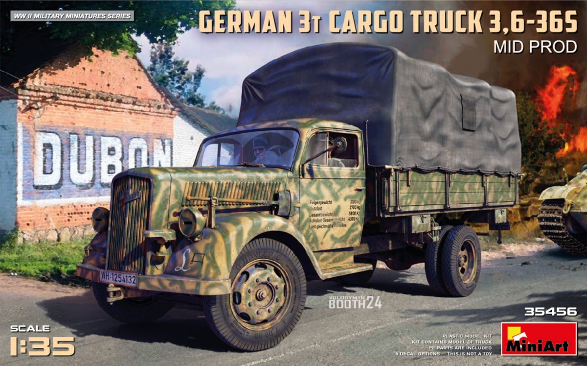 Miniart 35456 CAMION DE CHARGEMENT ALLEMAND 3T 3.6-36S MID PROD 1/35