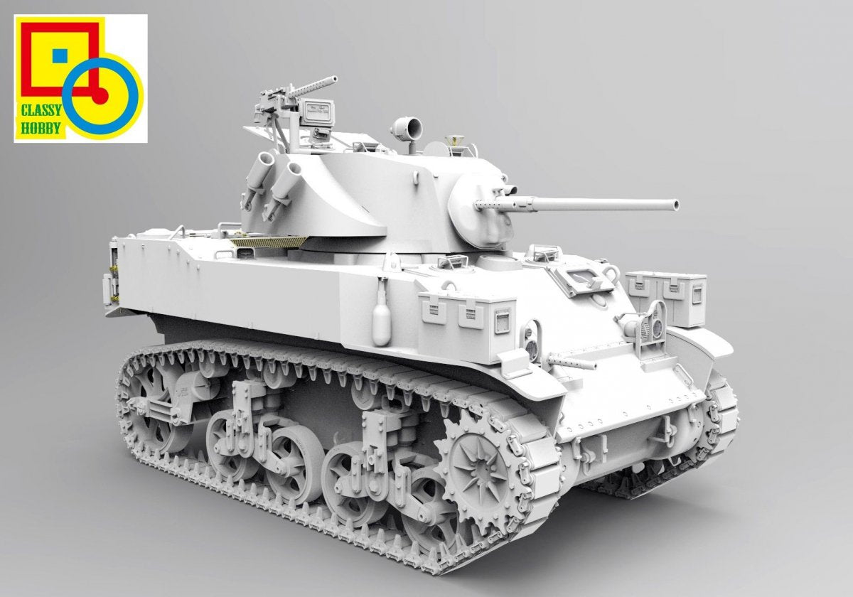 Classy Hobby MC16010 Maquette britannique Stuart VI M5A1 au 1/16 – image 5