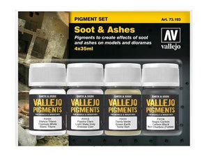 Coffret de pigments Vallejo 73193 Suie et Cendres 4 x 35 ml