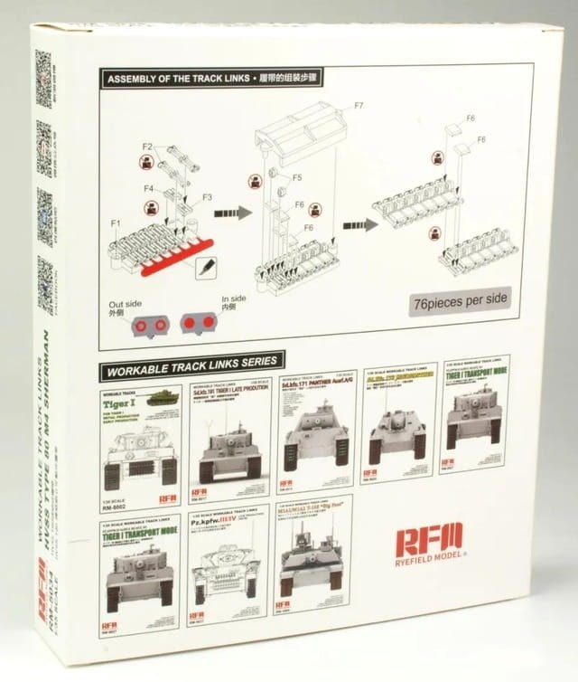 Chenilles Rye Field Model 5034 HVSS T80 pour M4 Sherman 1/35 – Bild 3