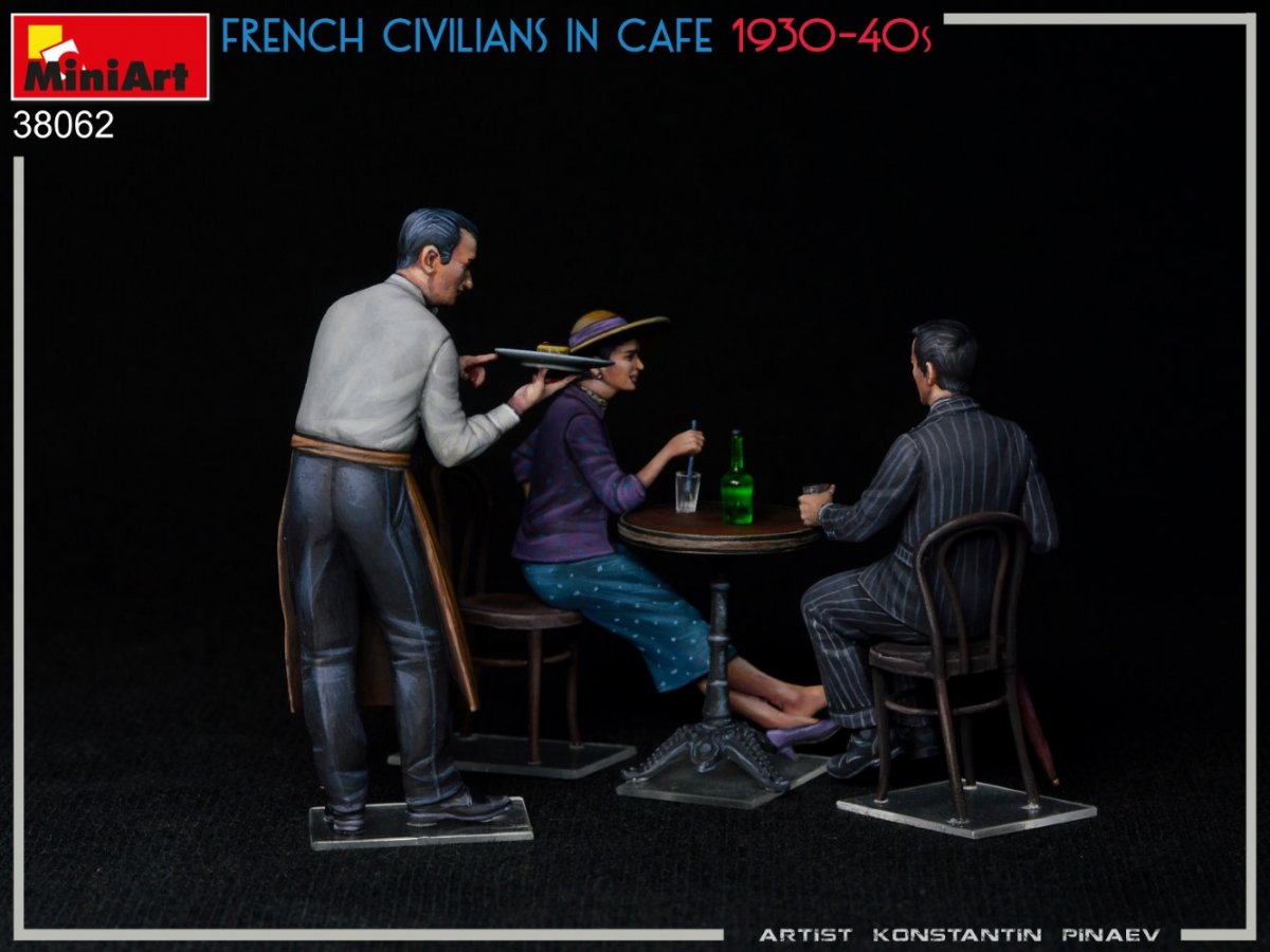 MiniArt 38062 CIVILS FRANÇAIS DANS UN CAFÉ ANNÉES 1930-40 1/35 – Bild 6