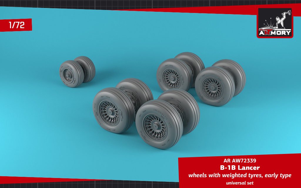 Roues Armory Models AW72339 B-1B Lancer avec pneus lestés, échelle 1/72 (début) – Bild 2