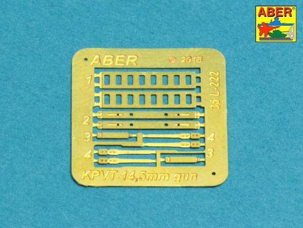 Aber 35L-222 Ensemble de 2 canons pour mitrailleuses russes KPVT de 14,5 mm utilisées sur ZPU-2 ou ZPU-4 (1/35) – immagine 7