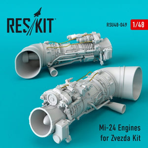 RESKIT RSU48-0049 Moteurs Mi-24 pour kit Zvezda 1/48