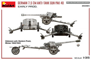 MiniArt 35394 Canon antichar allemand PAK 40 de 7,5 cm. Première version, échelle 1/35 – imagen 11