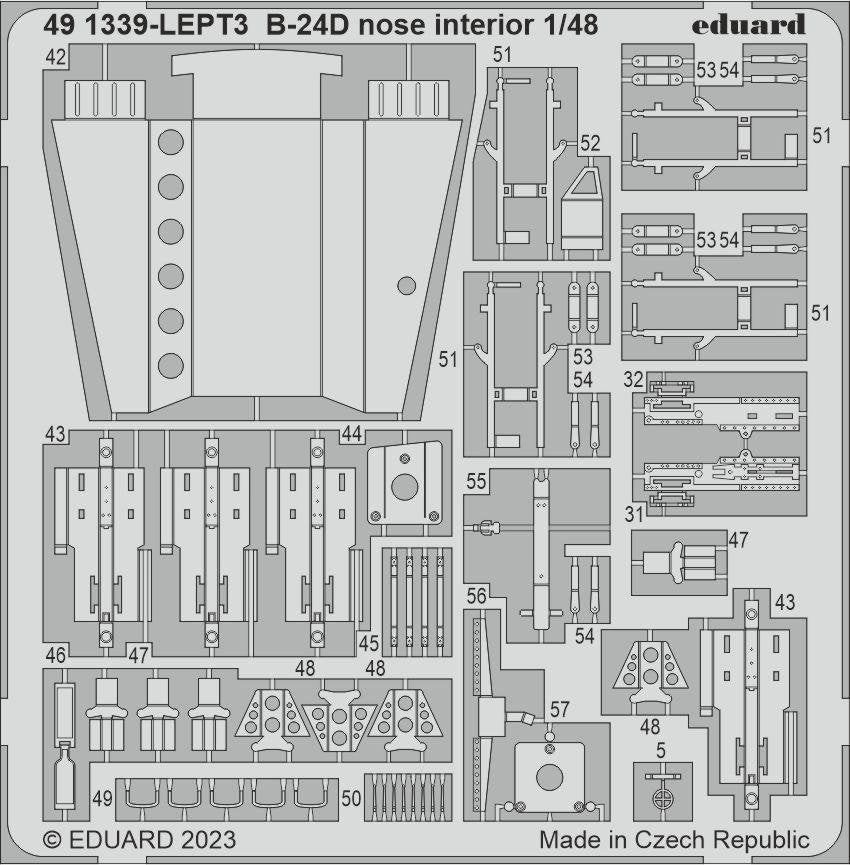 Intérieur du nez du B-24D Eduard 491339 REVELL 1/48 – Bild 3
