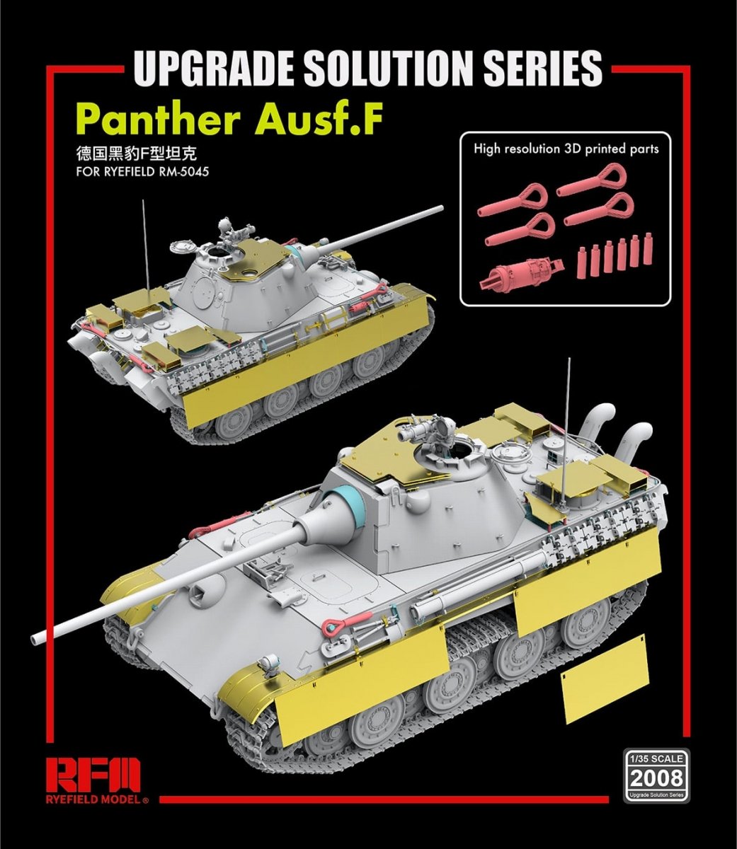 Solution de mise à niveau Rye Field Model 2008 Panther Ausf. F 1/35 
