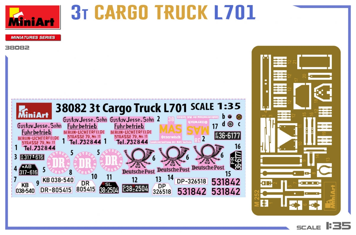 Camion cargo MiniArt 38082 3T L701 1/35 – imagen 2
