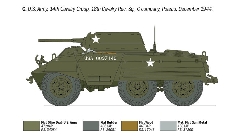 Italeri 6364 M8 Greyhound 1/35  – immagine 7