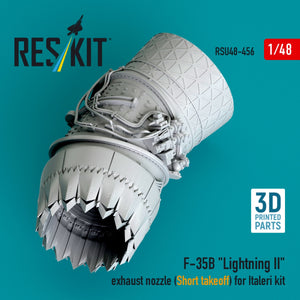 RESKIT RSU48-0456 Tuyère d&amp;#39;échappement F-35B « Lightning II » (décollage court) pour maquette Italeri (impression 3D) au 1/48 – Bild 4