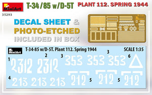 MiniArt 35293 T-34/85 avec D-5T, usine 112, printemps 1944, échelle 1/35 – Bild 2