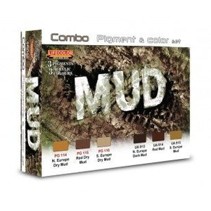 Pigments et colorants Lifecolor SPG05 Mud 6 x 22 ml