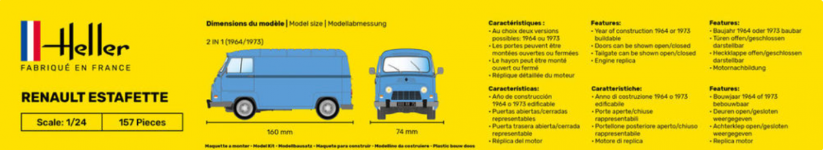 Heller 80743 Renault Estafette Nouveau Moule 1/24 – Bild 3