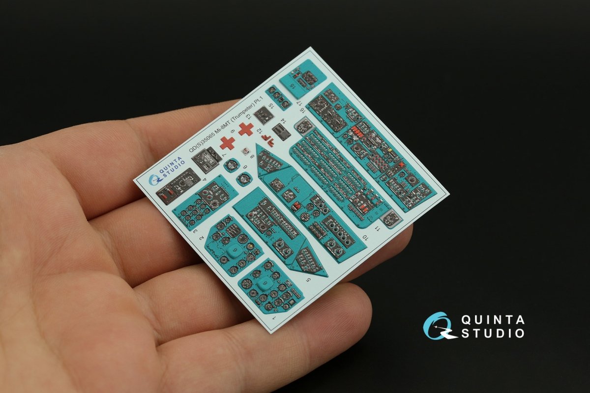 Intérieur imprimé en 3D et coloré sur papier décalcomanie Quinta Studio QDS-35065 Mi-8MT (Trumpeter) (Petite version) 1/35 – image 4