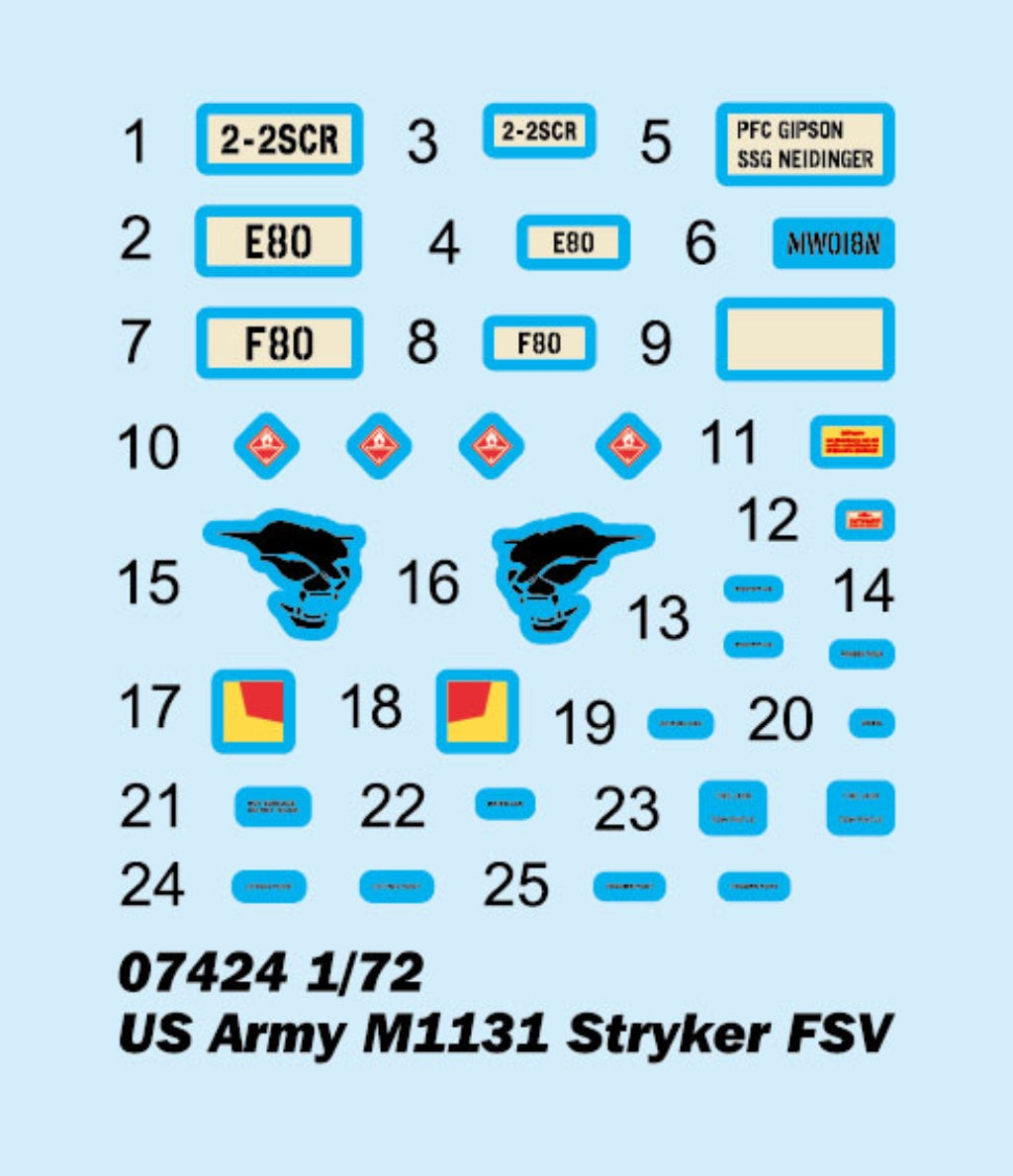 Trumpeter 07424 M1131 Stryker Véhicule d&amp;#39;appui-feu 1/72 – immagine 3