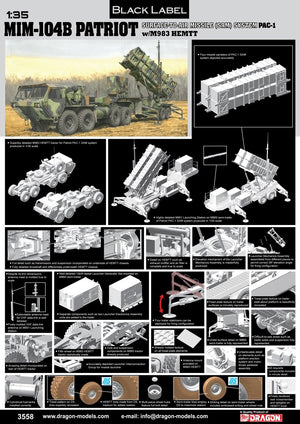 Dragon 3558 MIM-104B Patriot Système de missiles sol-air (SAM) (PAC-1) avec M983 HEMTT 1/35 – image 4