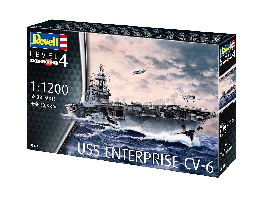 Revell 65824 USS Enterprise CV-6 Model Set 1/1200 – zdjęcie 2