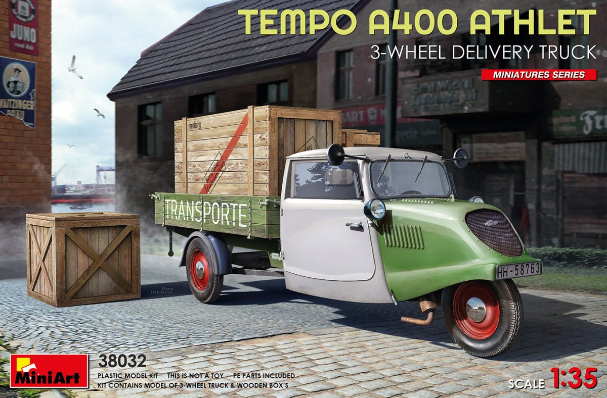 MiniArt 38032 TEMPO A400 ATHLET CAMION DE LIVRAISON À 3 ROUES 1/35