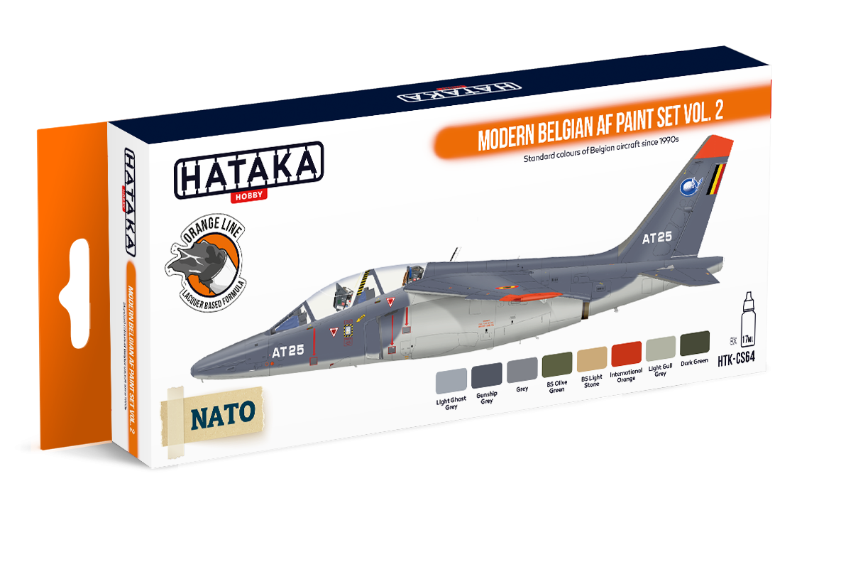 Hataka HTK-CS64 Ensemble de peinture AF belge moderne vol. 2 (8x17ml)