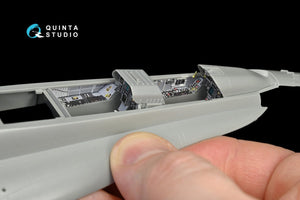 Intérieur imprimé en 3D et coloré sur papier décalcomanie Quinta Studio QD48145 F/A-18B (pour kit Kinetic) 1/48  – Bild 7