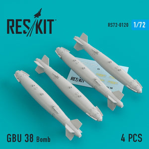 RESKIT RS72-0120 GBU-38 BOMBES (4 PIÈCES) 1/72